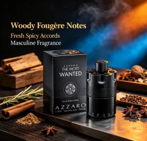 Woody Fougere Eau de Parfum , Matte Black Textured Cylinder Perfume Bottle with Premium Black Gift Box