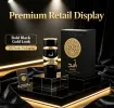 100ml Unisex Spicy Vanilla Eau de Parfum Spray, Matte Black Gold Luxury Perfume Bottle with Lion Embossed Gift Box for Men or Women