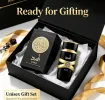 100ml Unisex Spicy Vanilla Eau de Parfum Spray, Matte Black Gold Luxury Perfume Bottle with Lion Embossed Gift Box for Men or Women