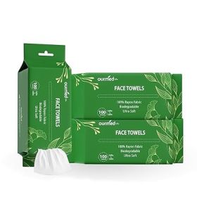Face Towels - Versatile Disposable Biodegradable face towel for Sensitive Skin Facial Tower for Cleansing, Skincare, Makeup Removal & Dry Wipes,