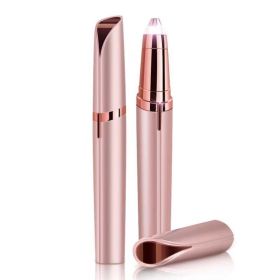 Rechargeable Eyebrow Hair Remover - Portable Electric Eyebrow Trimmer & Painless Epilator Razor Pen with Built-in LED Light for Shaping Brows