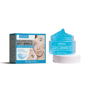 EELHOE Blue Copper Peptide Anti-Wrinkle Freezing Cream s Fine Lines, Anti-Wrinkle And Moisture And Brightens Skin Tone