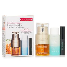 CLARINS - Clarins Double Serum Eye Set: Double Serum Eye 20ml + Instant Eye Make-up Remover 30ml + Supra Lift & Curl Mascara 3ml 058363 3pcs