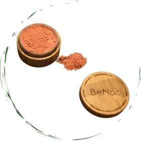 BeNat All-Natural Blush Loose Powder | Reusable Bamboo Container with Refills | Vegan & Lightweight Face Makeup (OPTIONS: Roseate)
